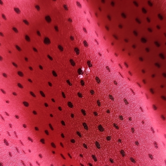 Express Flutter Sleeve Red Polka Dot High Low Ruffle Feminine Summer Dress XL - Picture 12 of 13